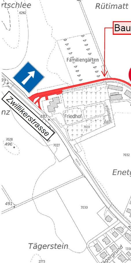 Baustellenplan Giessenstrasse