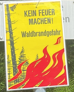 Info zur Waldbrandgefahr, Stand 27.07.2026