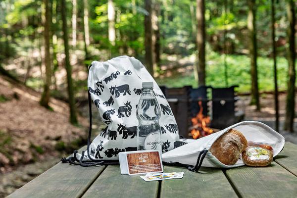 Grill- und Picknicktasche auf Tisch