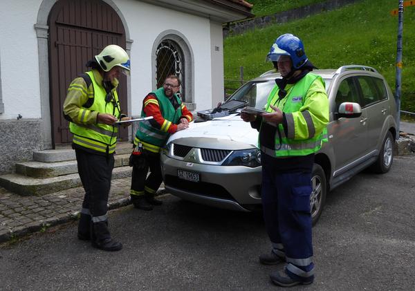 Einsatzleitung bei Pikettübung