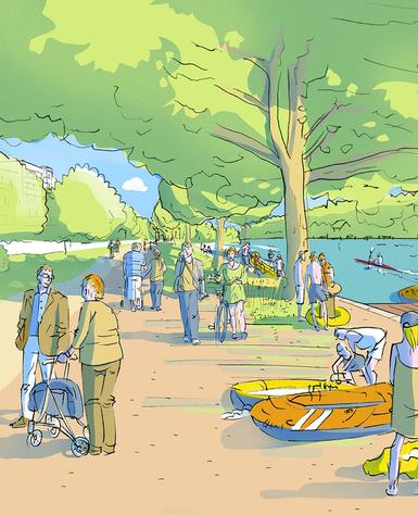 Visualisierung Rheinuferpromenade