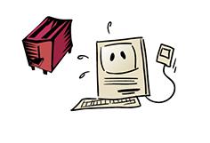 Grafik Toaster und Computer