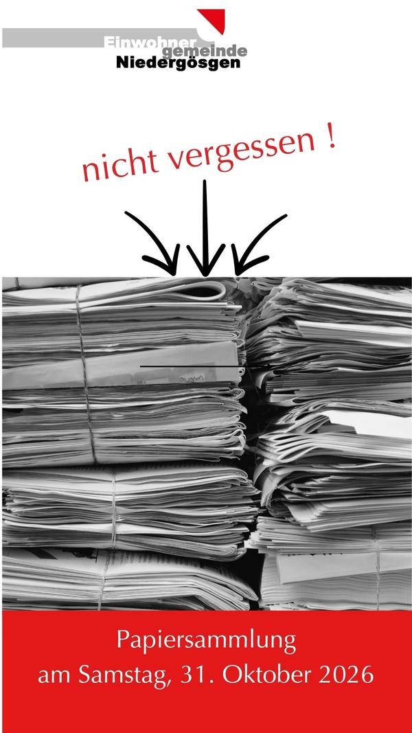Papiersammlung am kommenden Samstag