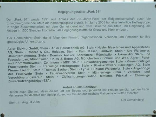 Einen herzlichen Dank an die Mitglieder der Arbeitsgruppe, die Helferinnen und Helfer und die Sponsoren.

