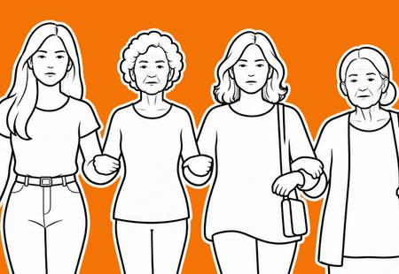 Grafik von vier Frauen unterschiedlichen Alters