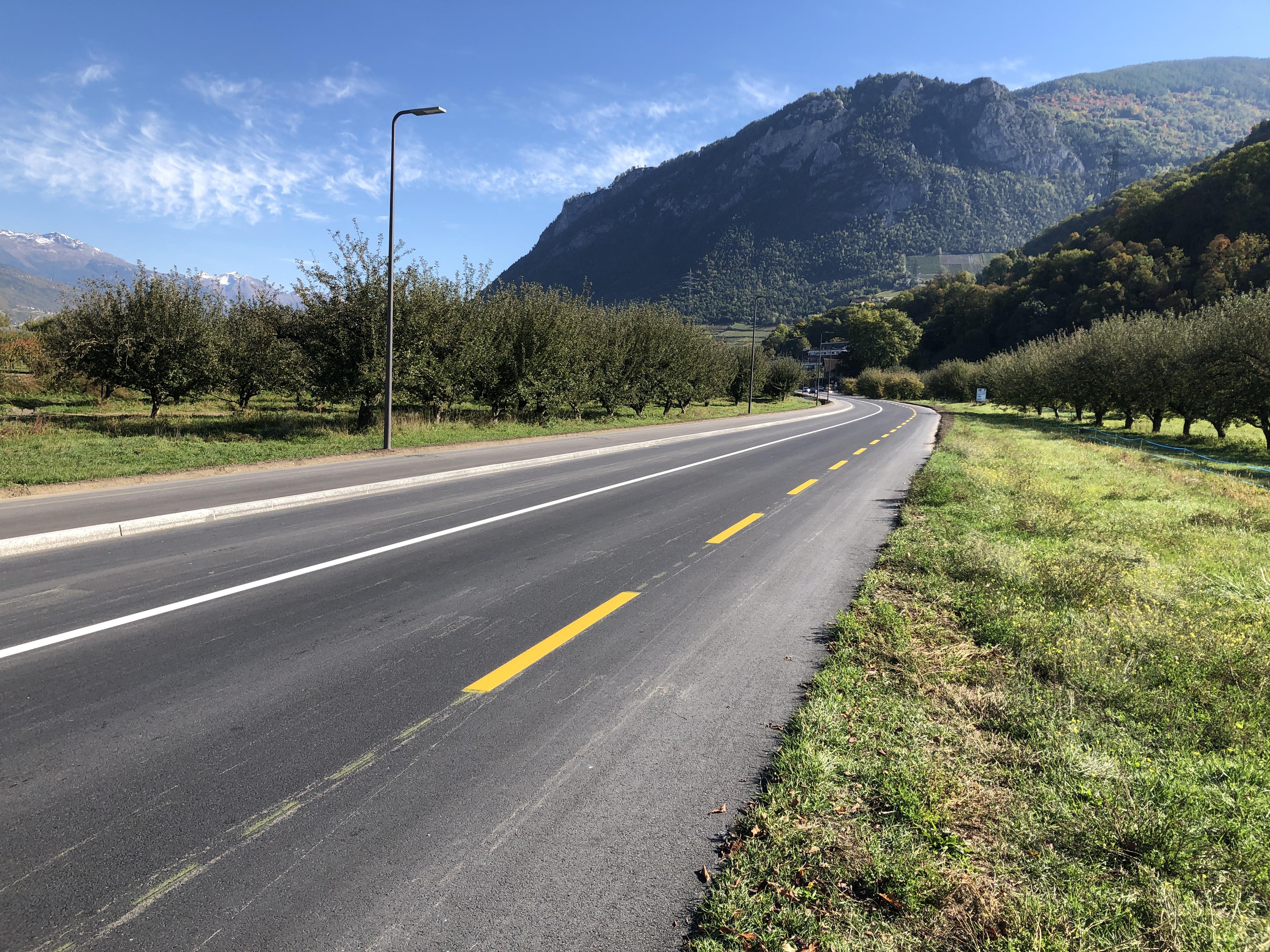 Aménagements cyclables - Route de Bramois Ouest