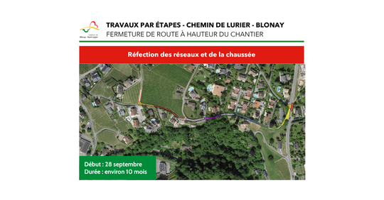 Chemin de Lurier, Blonay - Travaux 