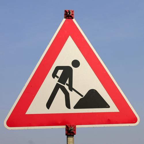 Warnschild Baustelle