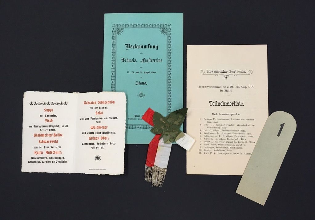 Dokumente zur Jahresversammlung des Schweizerischen Forstvereins 1900.
