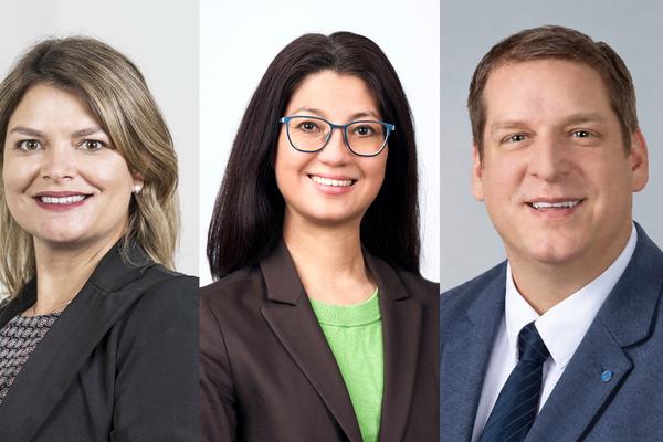 Drei Kandidierende: Karin Rutzer, Alice Wehrli und Rico Turnell wollen in die GPK (von links).