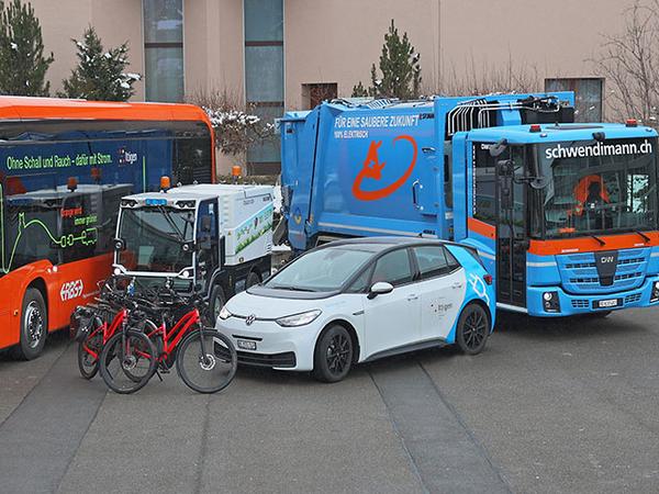 Elektrofahrzeuge der Gemeinde Ittigen.