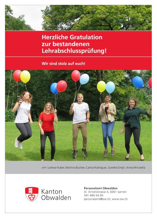 Abbildung Lehrabgängerinnen und -gänger