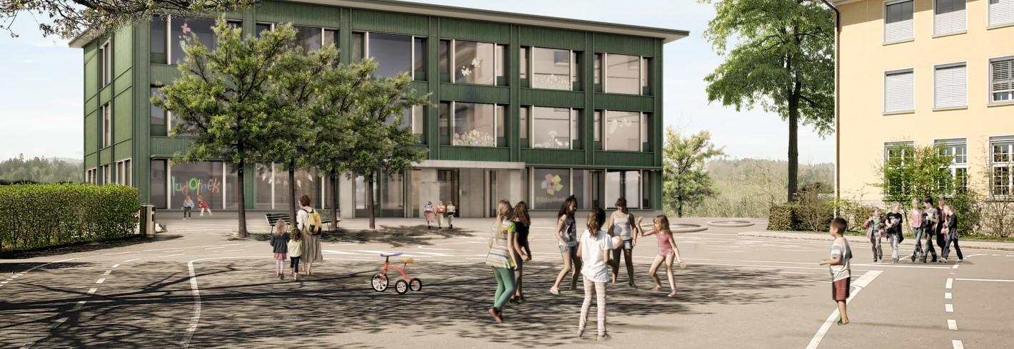 Schulanlage Littau Dorf Visualisierung