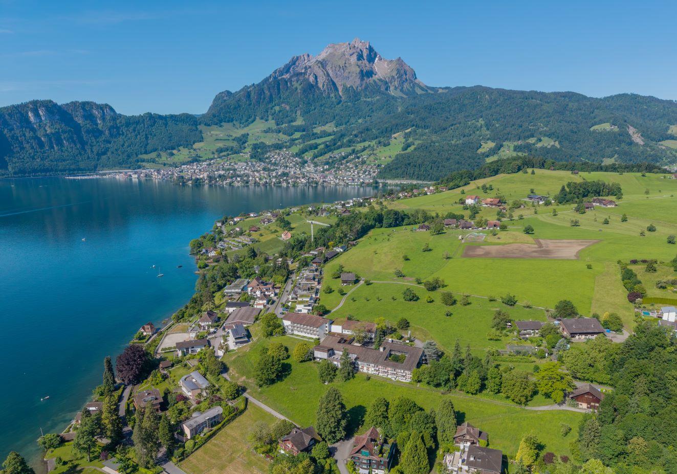 Areal Chrischona in Horw aus der Luft
