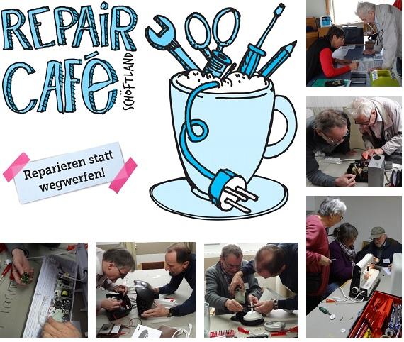 Repair Café - Logo und Impressionen