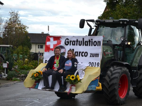 Empfang und Ehrung Marco Angst