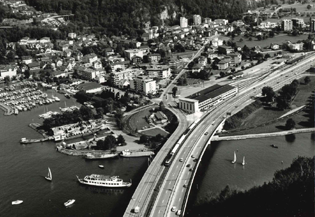 Achereggbrücke nach Gesamtsanierung Verkehrsverhältnisse 1964