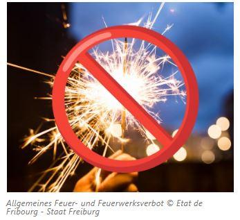 Allgemeines Feuer- und Feuerwerksverbot Kanton Freiburg