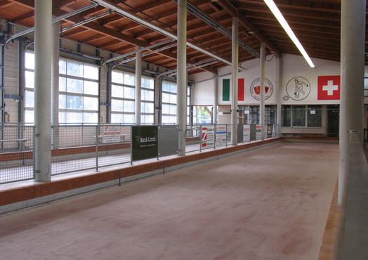 Das Bild zeigt die Boccia-Anlage San Giacomo.